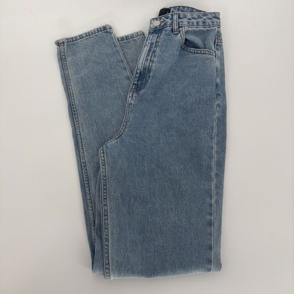 Asos Design Denim Women's Sz 25 x 36 High Waisted Light‎ Wash Straight Leg Jeans - Picture 9 of 9